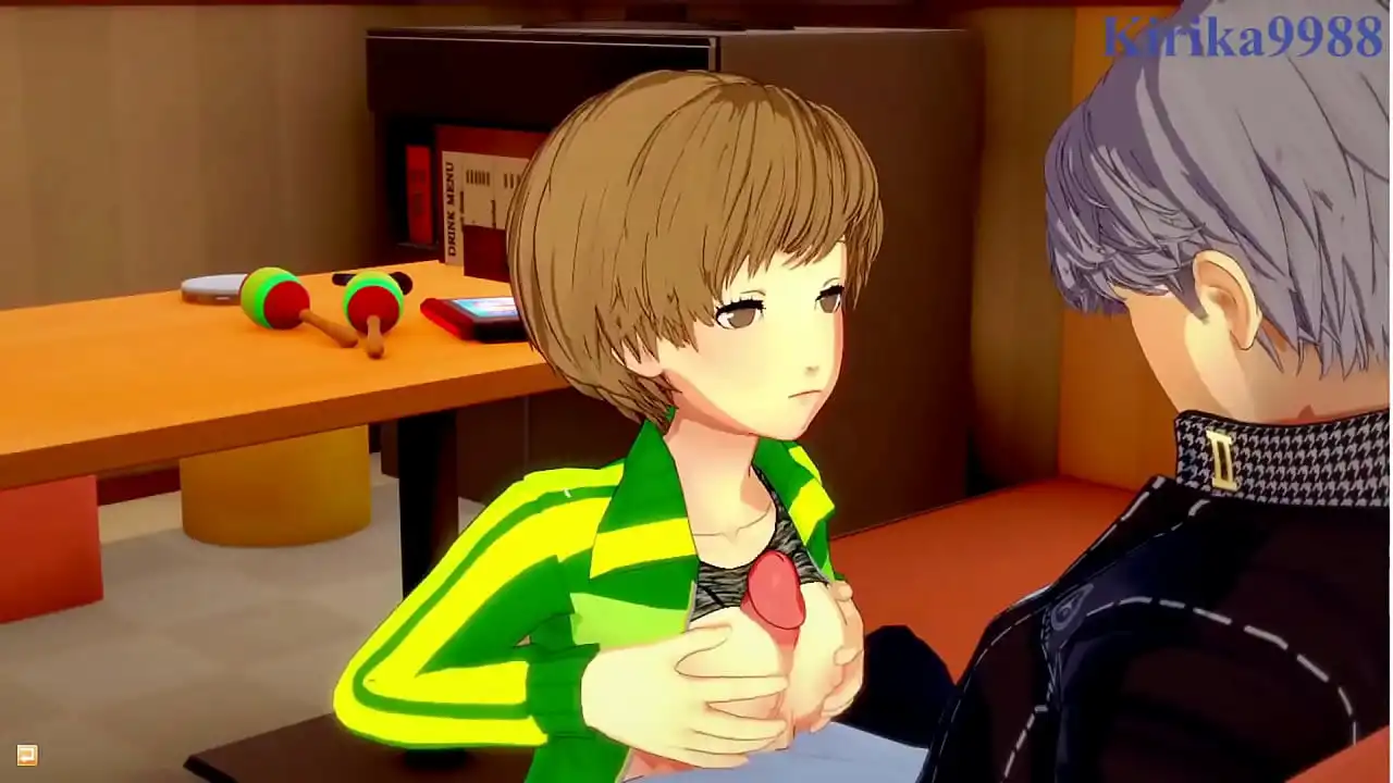 Chie Satonaka and Yukiko Amagi and Yu Narukami intense sex. - Persona 4 Hentai