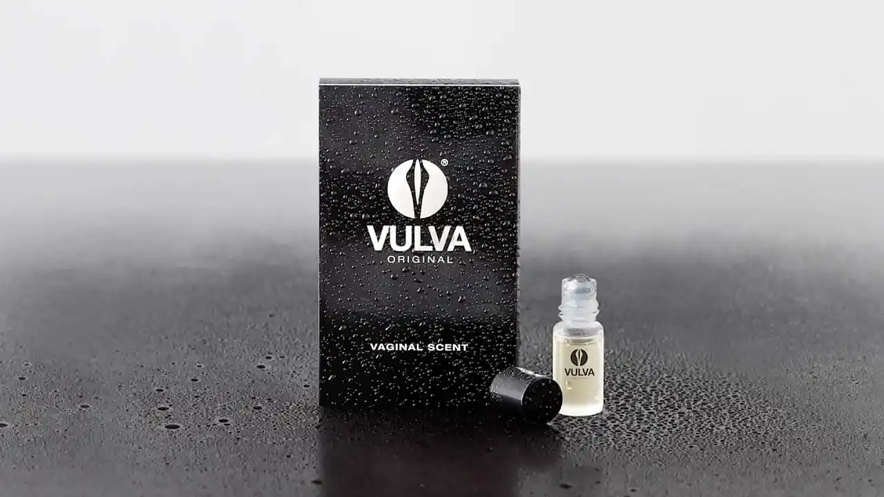 Comercial sexy e engraçado VULVA Original O perfume vaginal de uma linda mulher