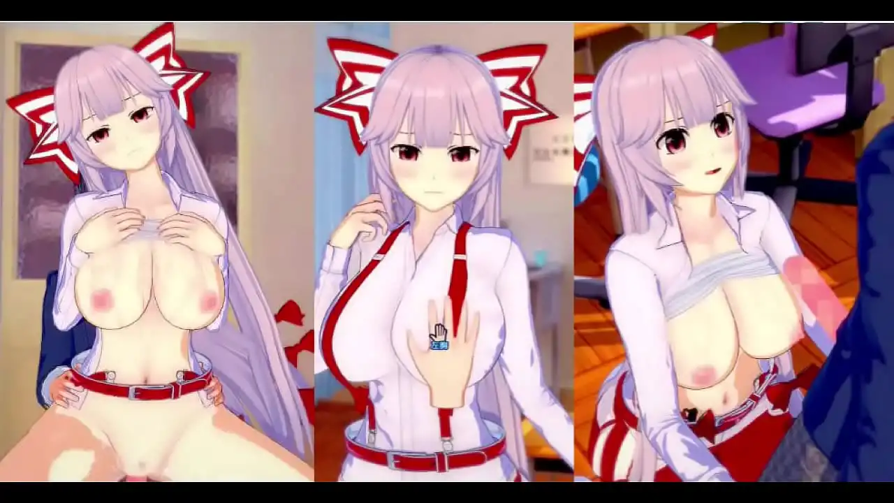 [Eroge Koikatsu! ] Touhou Fujiwara irmã Beni esfrega seus peitos H! 3DCG Big Breasts Anime Vídeo (Touhou Project) [Hentai Game]