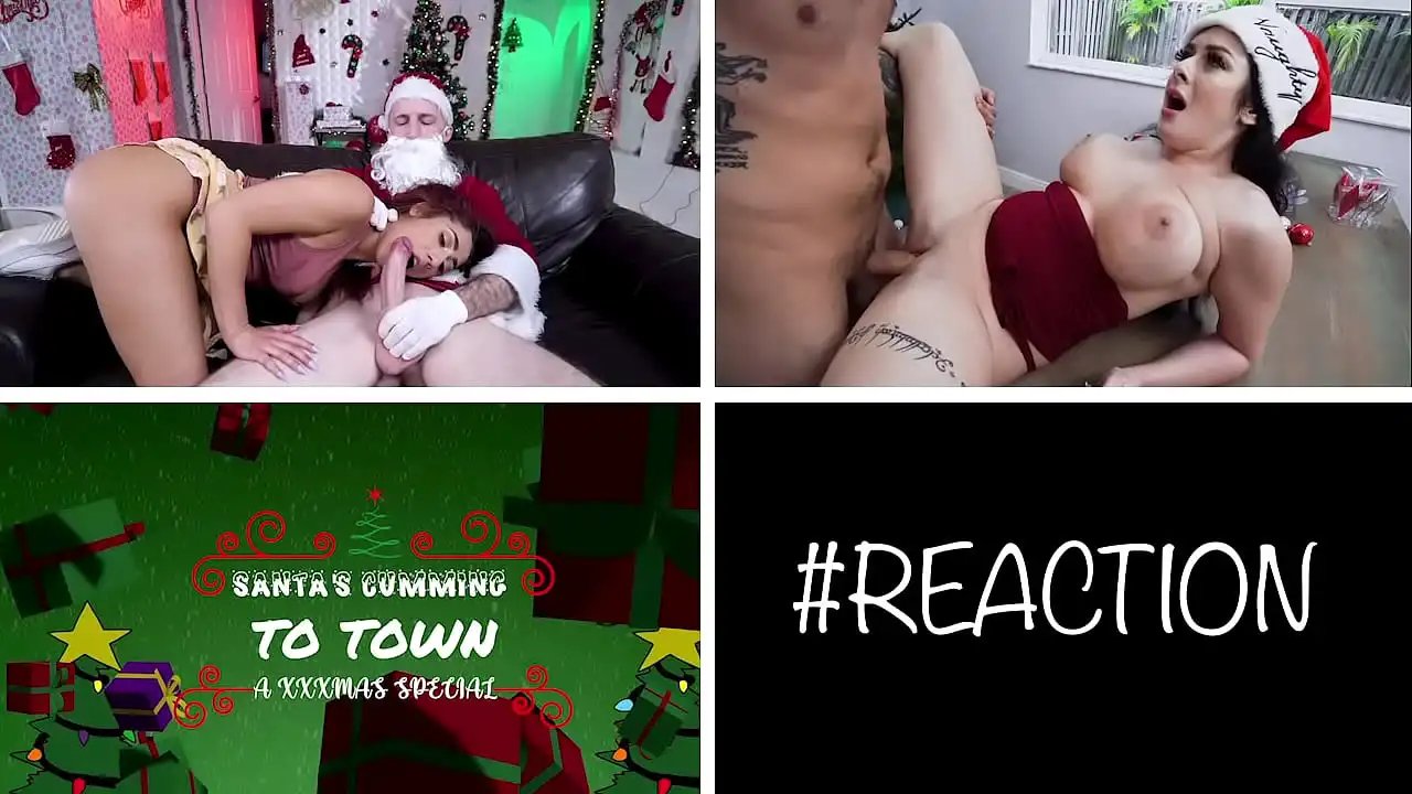 Vídeo de reação pornográfica de Natal de Kira Perez e Macey Jade