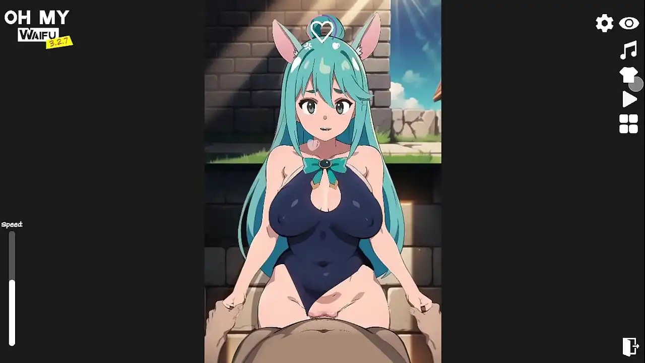 hentai creampie Konosuba Aqua Standing Sex Creampie   Ohh My Waifu H game