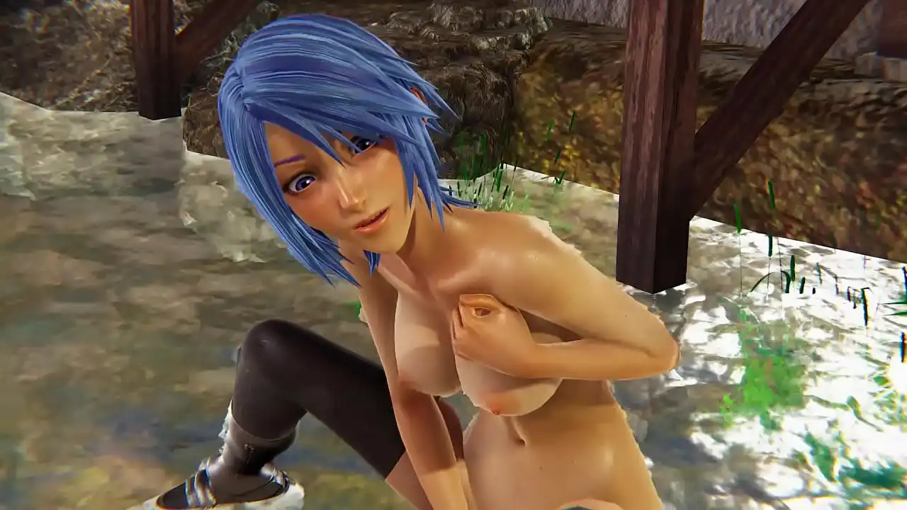 Konosuba - Wet Aqua se masturba na água - 3D Porn