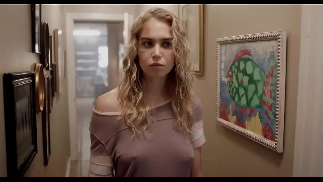 Penelope Mitchell com Nicolas Cage em "Between Worlds"