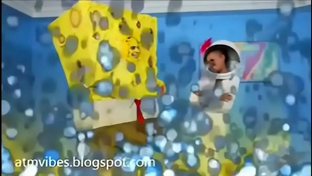 dando cabeça para bob esponja