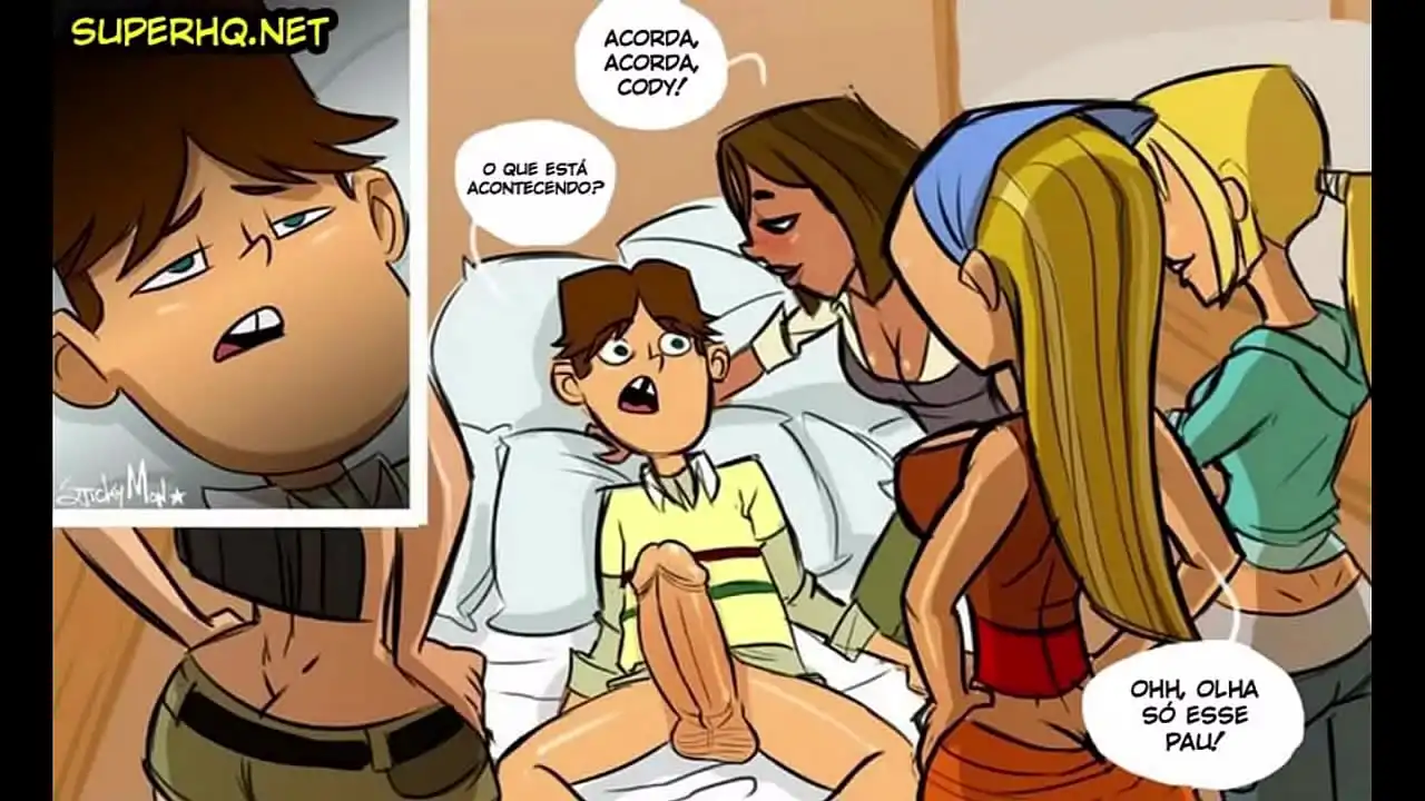 Total Drama Intercurse parody - Orgia, 5 garotas contra 1 Cara